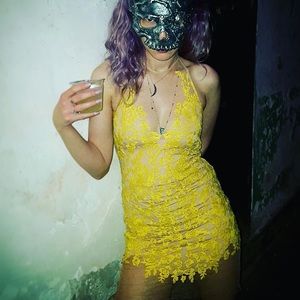 For Love and Lemons Luau Lace Mini Dress XS